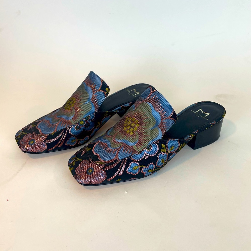 Marc Fisher Floral Embroidered Mules **Brand New**